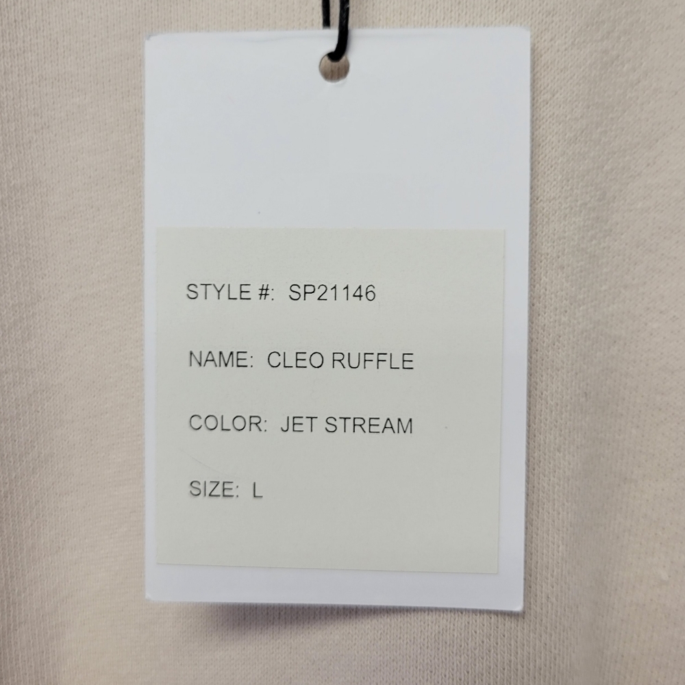 Generation Love Cleo Ruffle Sweatshirt Cream L - Picture 8 of 9